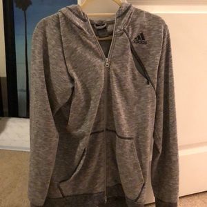 Grey Adidas Zip up Hoodie